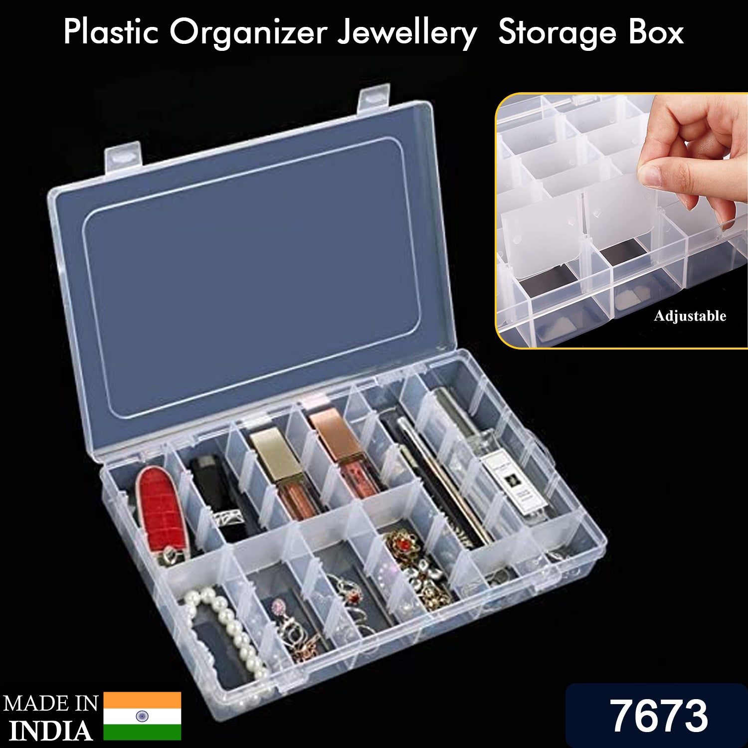 Jewelry storage box with dividers Jewelry storage box with dividers